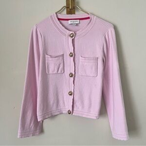 Free Assembly pastel feminine Pink Knit Cardigan with Gold Buttons size XS